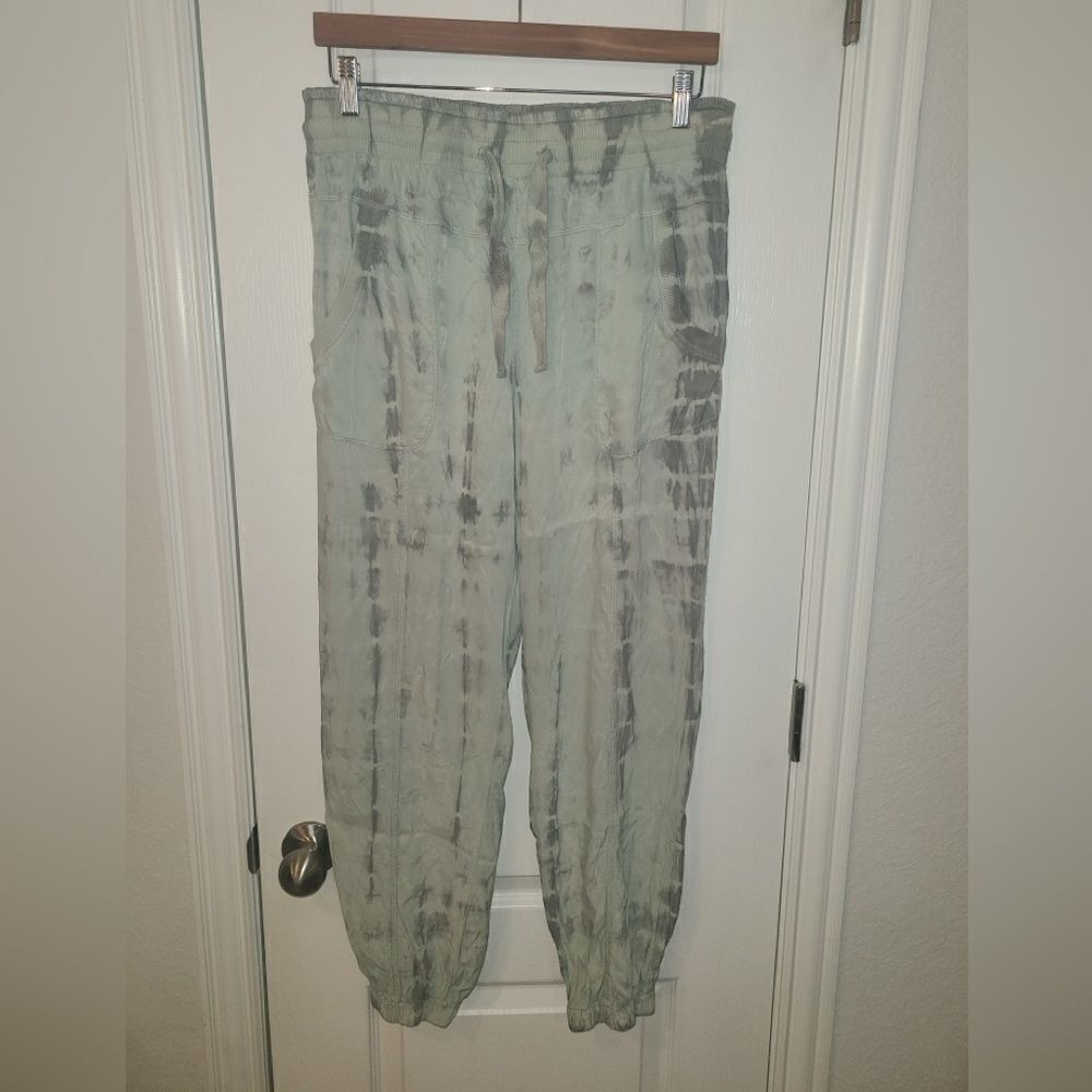 Marrakech aqua green Tie Dye Jogger Pants size large